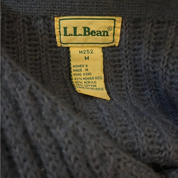 L.L. Bean‎ Vintage blue chunky knit cardigan - Picture 3 of 3